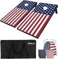 Cornhole Board Set with Carrying Bags & 8 Bean Bags Corn Hole Boards Bean Toss Game for Adults Family Outdoor Lawn Outside Backyard Games