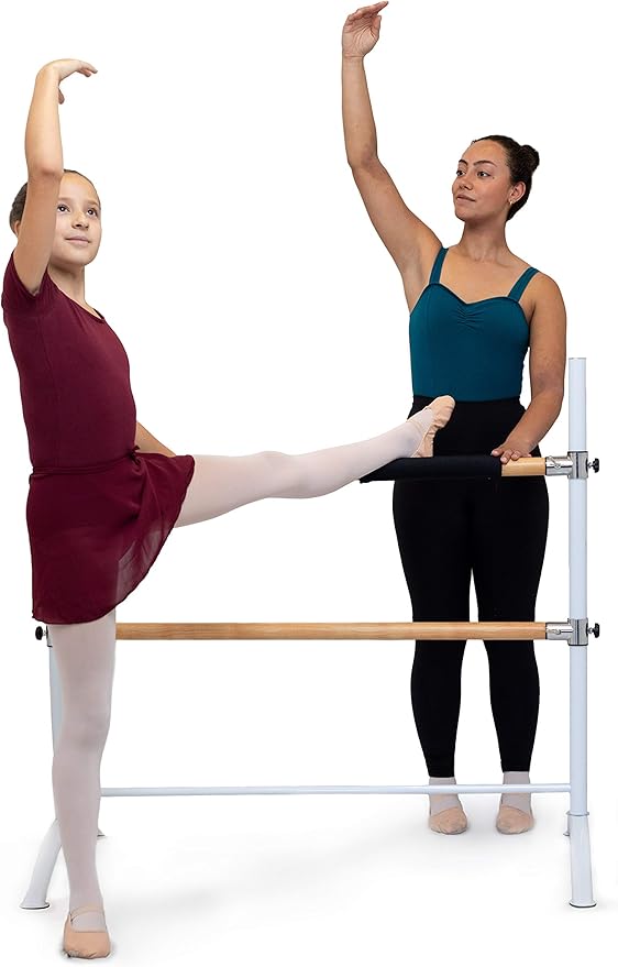 LeStage Ballet Barre - Portable Freestanding Adjustable Training Barre - Pro Series with Foam Protector and Elastic Stretching Strap
