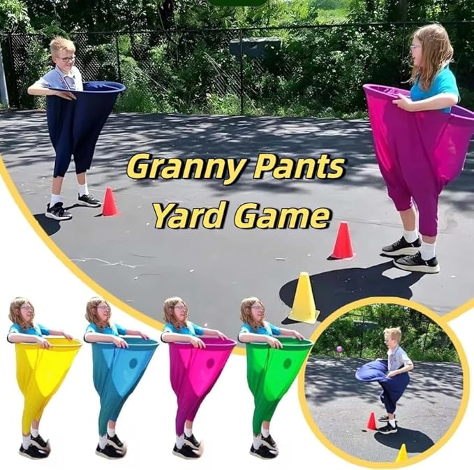 Granny Pants Yard Game, 8/16 Elastic Balls+Pump, Backyard Parties and Field Day，Tailgate & Backyard Lawn Games for BBQ, Camping, Team Building Events