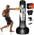 Freestanding Punching Bags for Adults Teens - 70" Heavy Bag with Stand Men Standing Boxing Inflatable Kickboxing Training MMA Muay Thai Fitness