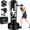 Standing Punching Bag for Adults with Pump and Gloves, 69'' Kick Boxing Bag with Stand Inflatable Freestanding Heavy Bag Kicking Bag for Training MMA Muay Thai Fitness