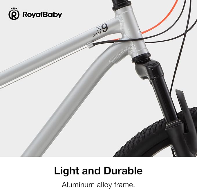 RoyalBaby Kids Mountain Bike for Boys and Girls, Ultra-Light Aluminum 20-24 Inch Wheel Bicycle for 6-14 Years Old Children, 7/21-Speeds Drivetrain