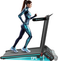 Treadmill with Auto Incline Walking Pad Underdesk for Home Office Potable Compact Running Machine Jogging Caminadora para Casa Up to 13% 6 Levels with Remote Control Indoor Fitness Black