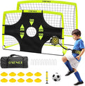 Soccer Goal，Portable Soccer Goal of 6x4ft，2 Set of Soccer Goal Backyard Training Equipment with Soccer Ball and Scoring Target Cloth，Outdoor Sports Games Gift