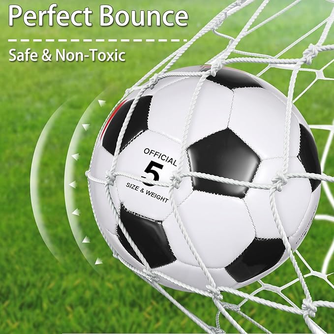 Libima 13 Pcs Soccer Ball Bulk 10 Pcs Official Soccer Ball with 2 Pump and Carry Bag Indoor Outdoor Training Game Sport Gift for Youth Adult Back to School
