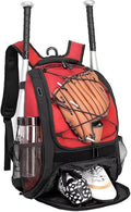 Baseball Bag Softball Backpack - Youth Adult T Ball Bat Equipment Bag with Bat Helmet Holders, Shoe Compartment