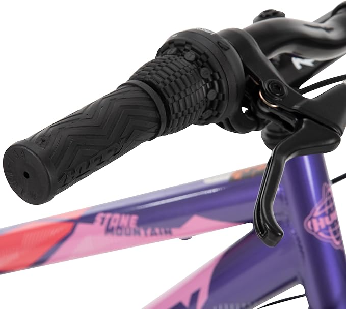 Huffy Stone Mountain Hardtail Mountain Bike for Boys/Girls/Men/Women, 20"/24"/26" Sizes, 6 or 21 Speed Shimano Twist Shifting, Front or Dual Suspension, Comfort Saddle, Sleek Colors