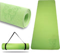 Mat-Essential Green TPE, Latex-free, Eco-friendly, Non-toxic, Non-slip, thick mat 6' x 2' x 8mm and a Donation to Charity
