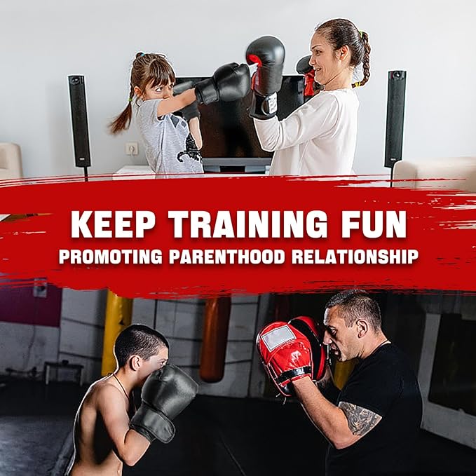 14 Pcs Boxing Set Boxing Equipment Set for Beginners Including 2 Pair of 6 oz Boxing Gloves Headgear Helmet Hand Wraps Mouth Guards Gifts for Kids Beginners Training Equipment
