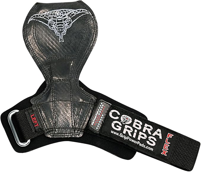 2018 Cobra Grips Flex Model Weight Lifting Gloves Heavy Duty Straps Alternative Power Lifting Hooks for Deadlifts with Padded Wrist Wrap Support Bodybuilding