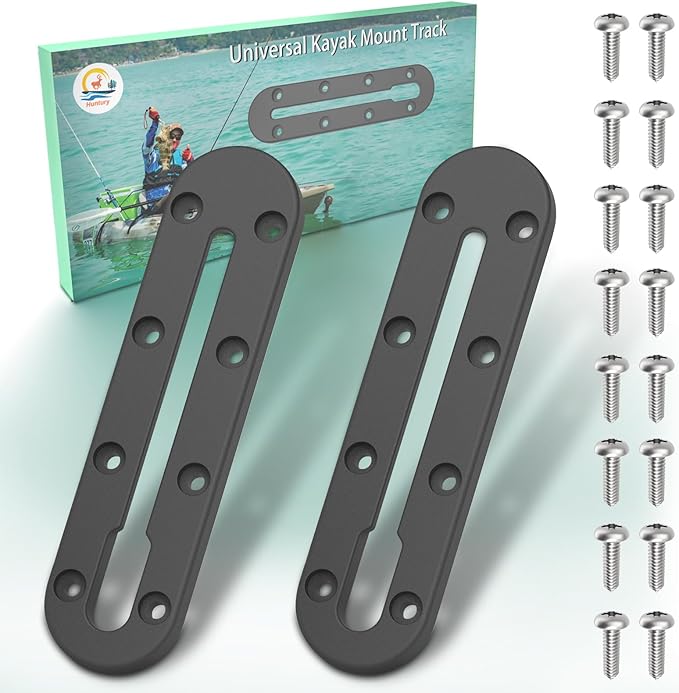 Kayak Track, Kayak Low Profile Track, Kayak Rail, Kayak Accessories Mount Track, Kayak Gear Track for Fishing Rod Holder, Fish Finder, Cup Holder, Anchor Cleats