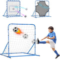Three Mode Soccer Goal & Rebounder Net & Target Net,Four Targets for Precise Training,Tough-Built for Intense Shots,Quick-Switch Angle Soccer Training for Control/Passing Practice for Kids Teen