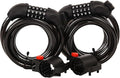 SEPOX® 2Pcs Pack 6FT Extra Long Cable Combination Bike Locks, 5 Digits Retractable Security Lock, 12mm Heavy Duty Anti Theft Anti Rust Cable for Bicycle, Scooter, Gate, Outdoor Equipment, Weatherproof