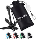 Kayak Anchor Kit, 1.5/3.5 lb Compact Folding Grapnel Anchor for Kayaks, Canoes, SUPs, Jet Skis, Small Boats - Lightweight Portable Marine Boat Anchor with Rust-Resistant Design