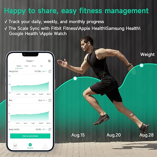 EEBBL Weight Scale for Body Fat with Handle, 20 Precise Body Biological Analyzer, Digital Bathroom Weighing Bluetooth Scale, Body Composition Monitor Health Analyzer 400 lbs - Black，with Baby/Pet Mode