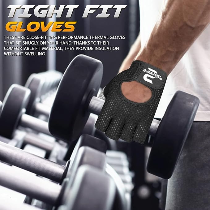 Workout Gloves for Men and Women Weight Lifting Gloves Gym Fitness Exercise Cycling Pull ups Microfiber Lightweight Breathable Non-Slip Silicone Padded Palm Grip Protection