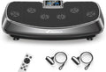 MERACH Vibration Plate Exercise Machine, 3D & 4D Vibration Plate with 2 Tension Ropes LED Display, Whole Body Vibration Platform for Women Men, Exercise Equipment for Home