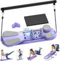 Pilates Board, Foldable Pilates Reformer Set with Timer, 8-in-1 Multi-Purpose Portable Pilates Machine for Home Workout, Pilates Reformer Kit for Full Body Workout, Abs Trainer, Core Strength