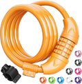Titanker Bike Lock, Bicycle Lock 4 Feet Cable Lock 1/2 Inch Resettable Bike Lock Combination with Mounting Bracket, Bike Accessories for Bicycle, Electric Scooter, Motorcycle