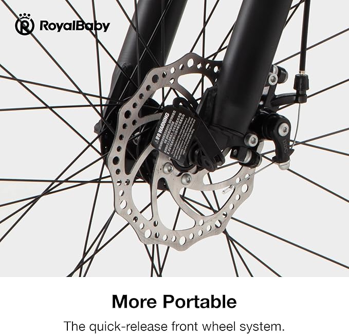 RoyalBaby Kids Mountain Bike for Boys and Girls, Ultra-Light Aluminum 20-24 Inch Wheel Bicycle for 6-14 Years Old Children, 7/21-Speeds Drivetrain