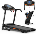 FYC Folding Treadmill for Home - Portable Walking Treadmill with Incline, Handles & App, Dual Shock Absorption, Bluetooth Speakers, 330lbs Capacity, Easy Fold Design