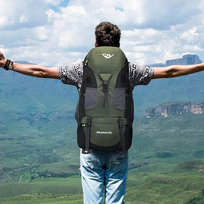 50L Hiking Backpack, Waterproof Lightweight Daypack for Outdoor Camping Travel