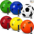 Deflated Soccer Balls with Pump Bulk Outdoor and Indoor Training Practice Soccer Ball Machine Stitched for Sports Birthday Gift Party Supplies