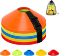 35/65 PCS Agility Soccer Cones for Training, Reusable Sports Cones for Drills with Mesh Bag, Training Cones for Soccer Practice, Football, Basketball - Disc Cones Training Equipment