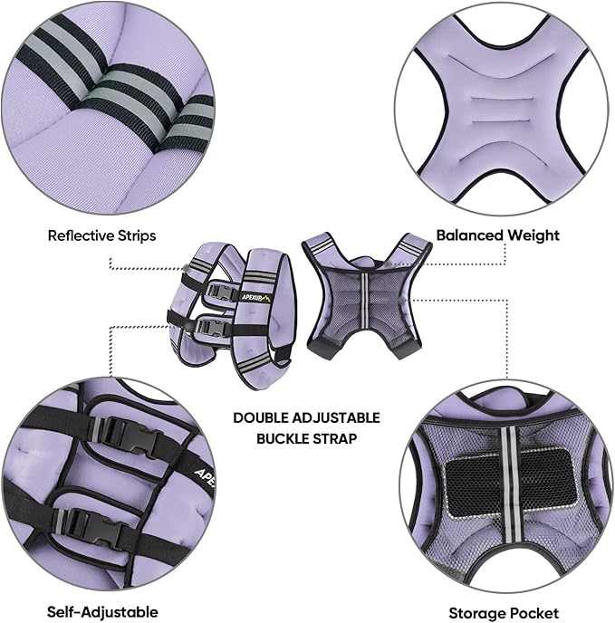 APEXUP Weighted Vest Men Women, Weight Vest for Women Workout Equipment for Strength Training Running