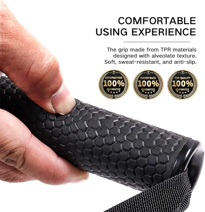 INNSTAR Cable Handles Gym Equipment, Resistance Band Handles with Solid ABS Core Grips, D Handle Cable Attachment, Heavy Duty Exercise Handles, Cable Machine Handles