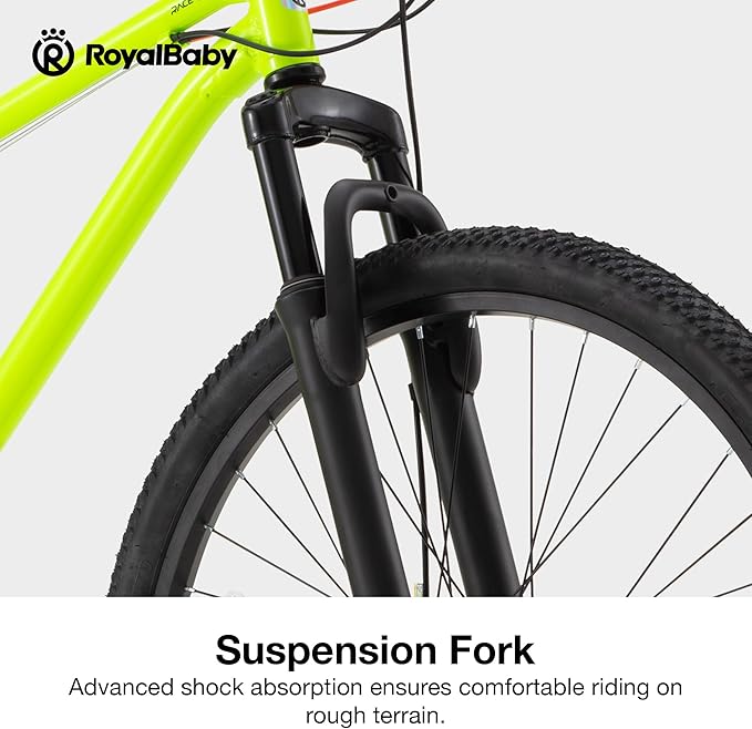 RoyalBaby Kids Mountain Bike for Boys and Girls, Ultra-Light Aluminum 20-24 Inch Wheel Bicycle for 6-14 Years Old Children, 7/21-Speeds Drivetrain