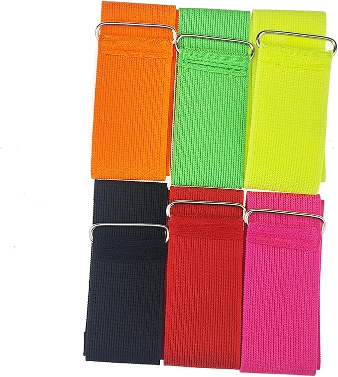 24 Pack 3 Legged Race Bands Colorful Firm Elastic Bands for Kids Adult Outdoor Fun (24)