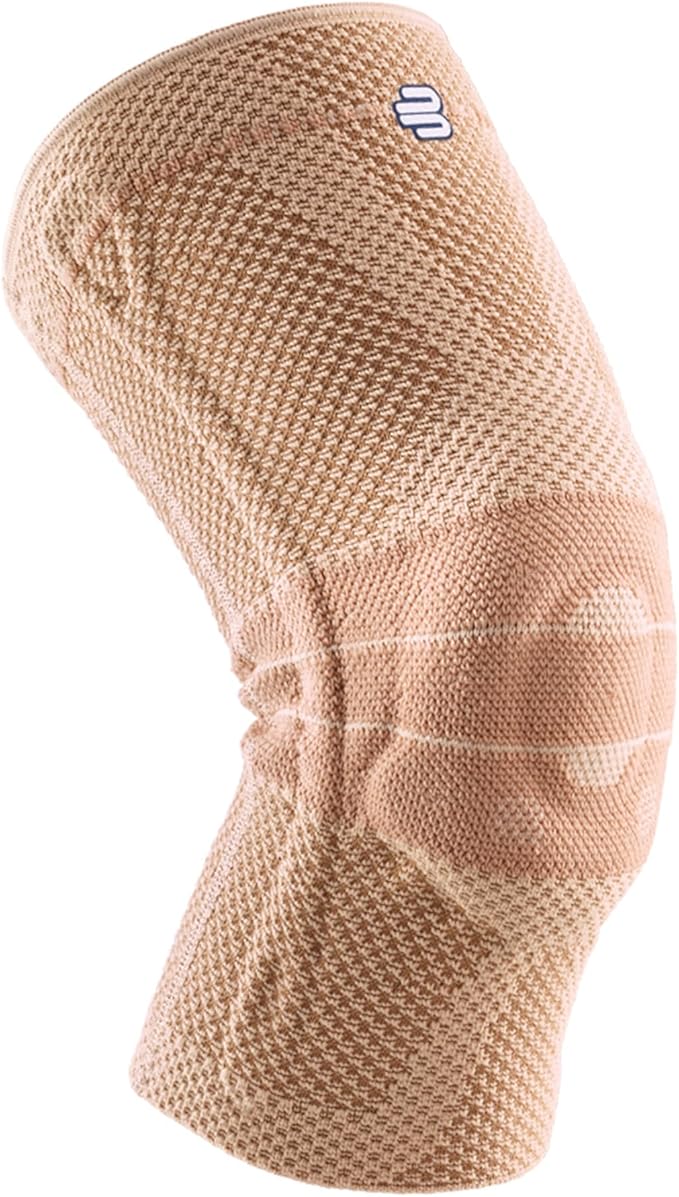 Bauerfeind - GenuTrain - Knee Brace - Targeted Support for Pain Relief and Stabilization of The Knee, Provides Relief of Weak, Swollen, and Injured Knees- Size 4 - Color Nature