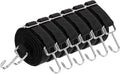 uxcell 6Pcs Adjustable Bungee Cords with Hooks, 79 Inch Flat Heavy Duty Elasticity Straps Rubber Bungee Cords with Buckle for Outdoor, Camping, Tarp, Bike Rack, Luggage, Black