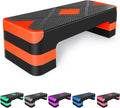 Exercise Workout Aerobic Step Platform Trainer, 27" Aerobic Stepper with 4"-6"-8" Adjustable Height Risers