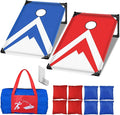 NZQXJXZ Portable Cornhole Board Set 3x2 Ft with 8 Bean Bags Corn Hole Toss Game Cornhole Games for Indoor and Outdoor Parties, Ideal for Kids, Adults, Camping Travel,Parties,Beach, Yard