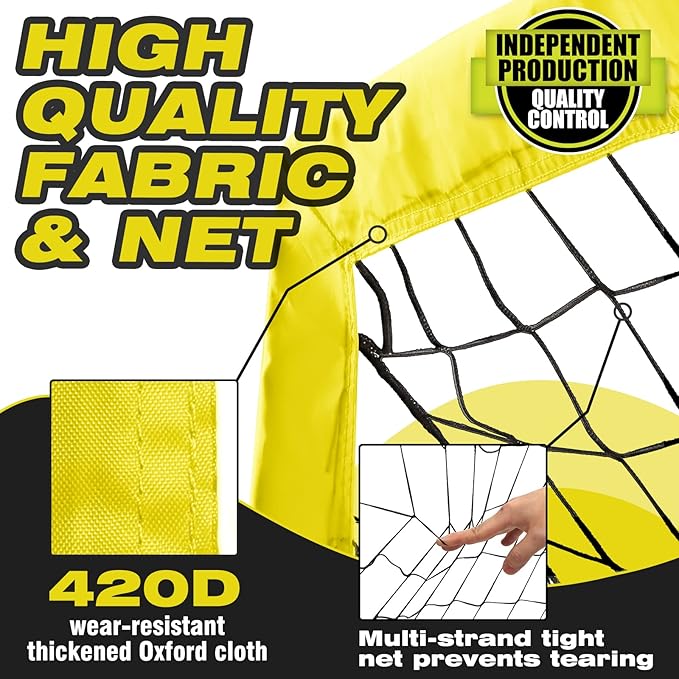 Kids Soccer Goal for Backyard, 5×3, 6×4, 9×5FT Easy Foldable Soccer Practice Net with Portable Carrying Bag for Toddler Youth Adult Soccer Training Equipment Outdoor Sports Game