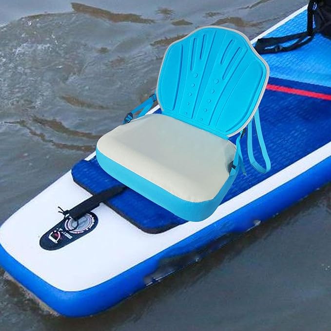 Kayak Seat Inflatable Accessory Adjustable Strap Easy to Install with Backrest Paddle for Rowboats Kayaks Rafting