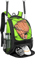 Baseball Bag Softball Backpack - Youth Adult T Ball Bat Equipment Bag with Bat Helmet Holders, Shoe Compartment