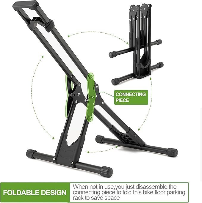 RELIANCER 3 Adjustable Bike Storage Stand,Bicycle Floor Parking Rack,Steady Bike Wheel Holder Fit All Mountain & Road Bikes,Indoor Outdoor Cycling Storage Organizer,Apartment Garage Cycle Tires Holder
