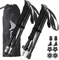 BISINNA Hiking Poles Collapsible Trekking Poles Aluminum Alloy Hiking Sticks 2 pc Lightweight Adjustable Folding Stick for Wowen Men Walking Sticks with Quick Lock System