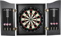 Classic Dart Board Cabinet Set, Wall Mounted Dartboard Cabinet Game Set with 6 Steel Tip Darts and Scoreboards for Adults Home Bar Office