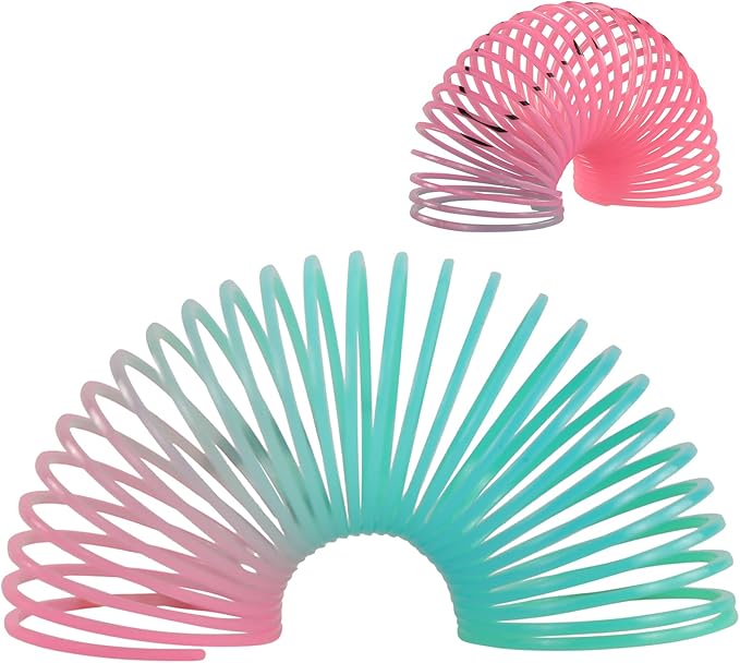 48 Pack Spring Rainbow Magic Fidget Stress Coil Mini Springs Bulk Toys for Party Favor Carnival Prize Birthday Goodie Bag Stuffers for Kids Boys Girls… (48)