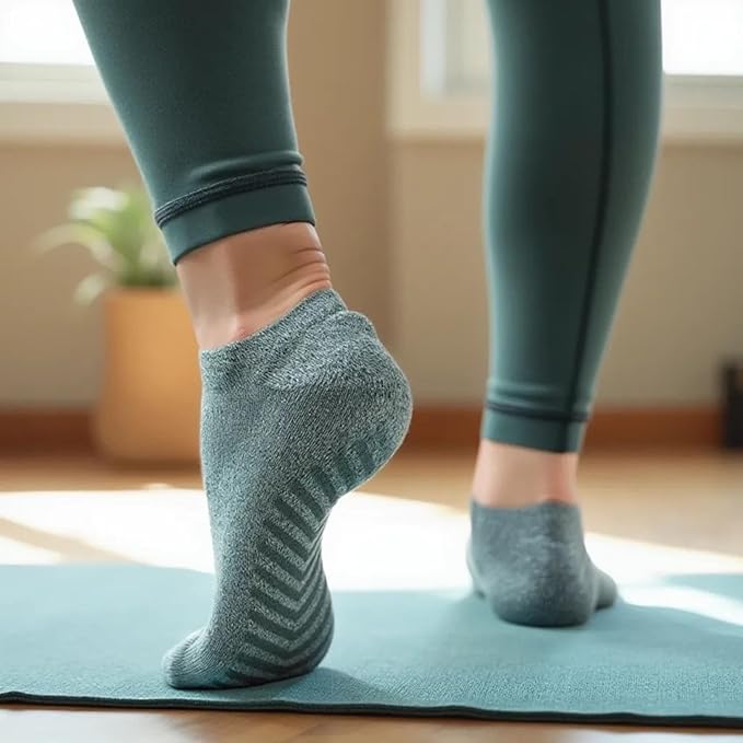 Gripjoy Grip Socks 3-Pack, Non Slip Socks for Yoga, Pilates, Barre, Dance