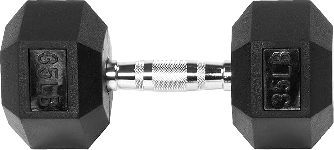OLIXIS Rubber Hex Dumbbells，Assorted Weights for Home Gym Workouts, Strength Building & Fitness Training