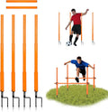 Hikeen Telescopic Length Soccer Poles Fixed & Collapsible Options Agility Training Hurdles and Football Obstacle for Teenager Soccer Training Outdoor Sports Speed Training Equipment