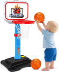 Toddler Basketball Indoor Toys for Age 1-3, Mini Adjustable Kids Basketball Hoops with Ball Pump Outdoor Pool Basketball Goal Sports Outside Play Toys for 1 2 Year Old Baby Boys Girls Birthday Gifts