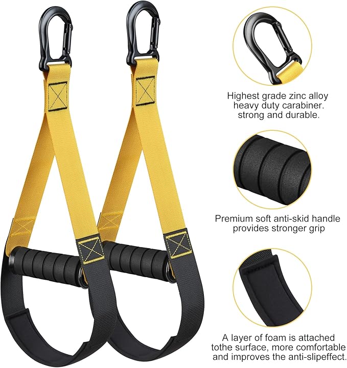 Home Resistance Training Kit | Bodyweight Resistance Bands with Handles, Door Anchor, Heavy Duty Exercise Bands | All-in-One Gym Workout Equipment for Home Fitness