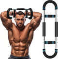 Twister Arm Exerciser, 66-110lb Adjustable Bar, Twister Arm Trainer Chest Shoulder Arm Workout Equipment, Portable Detachable Upper Body Fitness Machine for Home & Gym