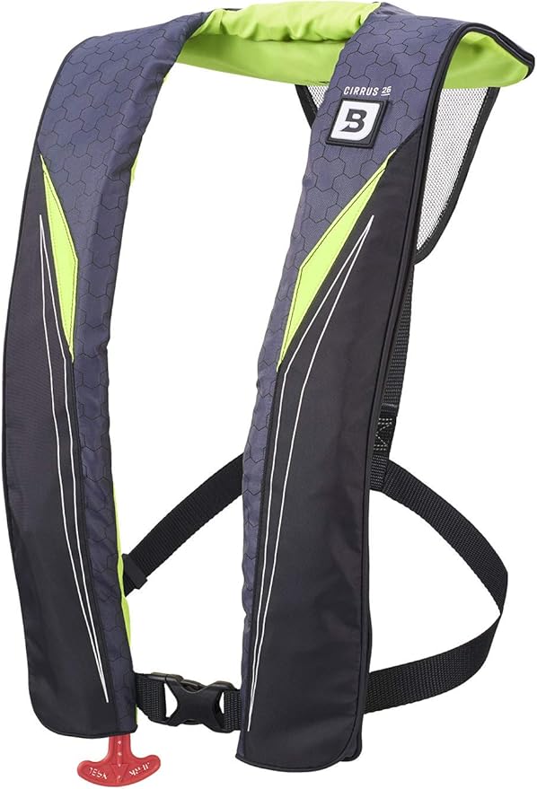 BLUESTORM Cirrus26 Inflatable PFD Life Jackets for Adults | US Coast Guard Approved Automatic Life Vest w/Manual Override Convertibility